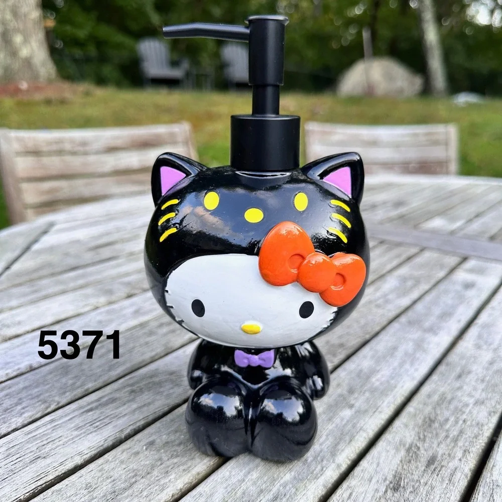 Sanrio Hello Kitty Black Cat Halloween Soap Dispenser Kawaii Decor 9 Inch
